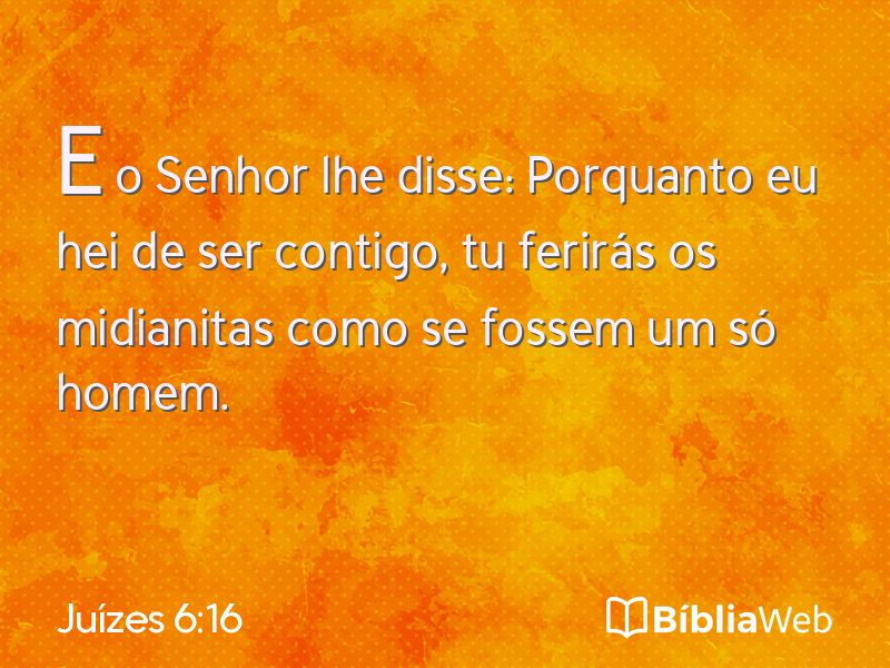 Juízes 6:16 em imagem para compartilhar