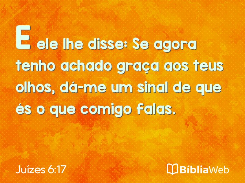 Juízes 6:17 em imagem para compartilhar