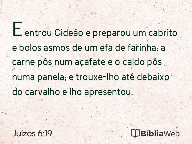 Juízes 6:19 em imagem para compartilhar