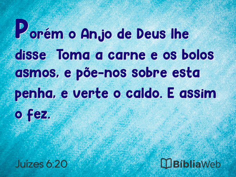 Juízes 6:20 em imagem para compartilhar