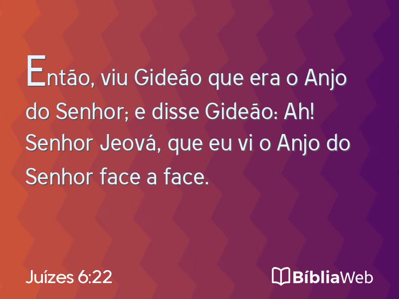 Juízes 6:22 em imagem para compartilhar