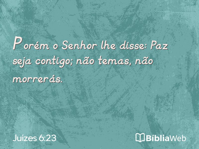 Juízes 6:23 em imagem para compartilhar
