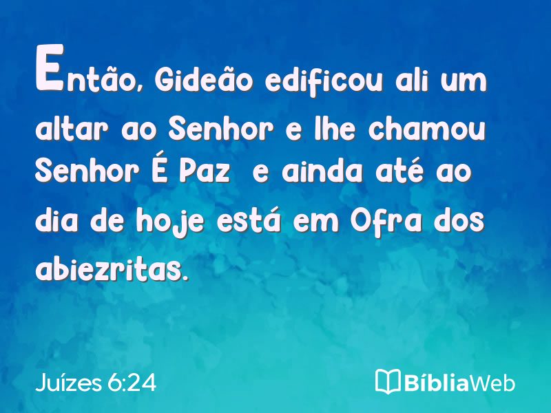 Juízes 6:24 em imagem para compartilhar