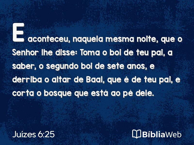 Juízes 6:25 em imagem para compartilhar