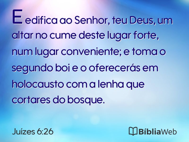 Juízes 6:26 em imagem para compartilhar