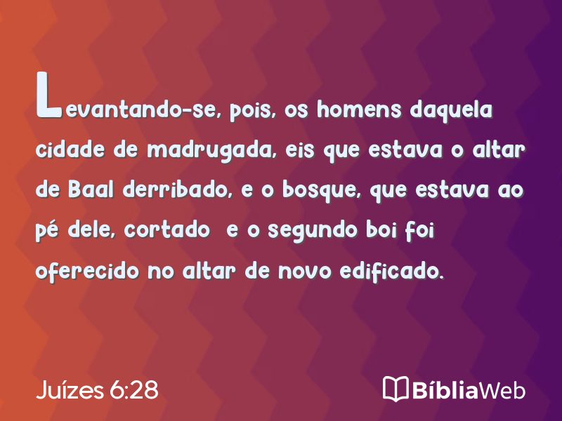 Juízes 6:28 em imagem para compartilhar