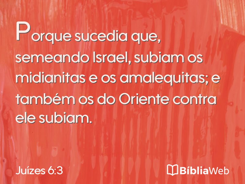 Juízes 6:3 em imagem para compartilhar