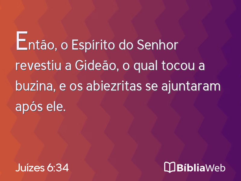 Juízes 6:34 em imagem para compartilhar