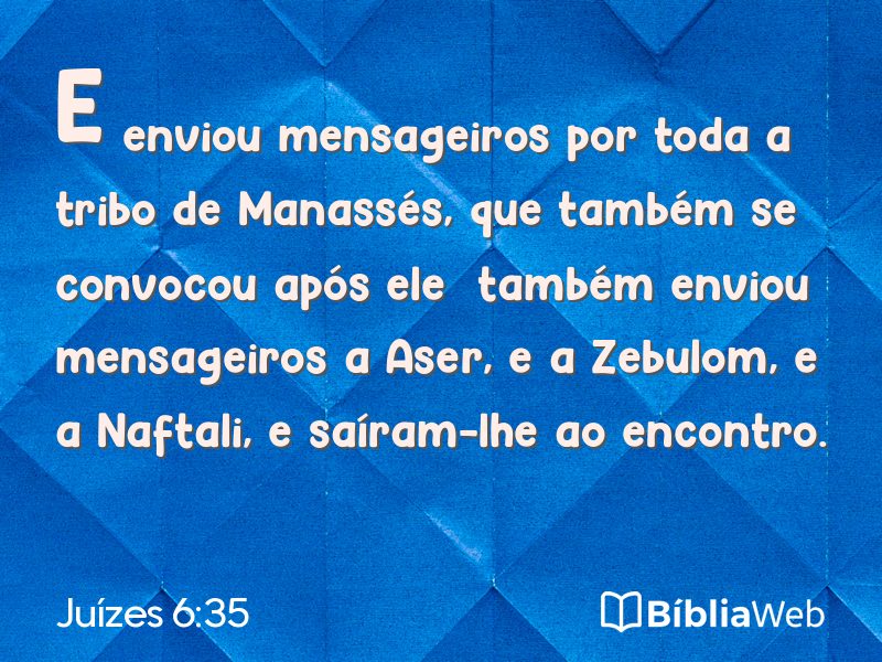 Juízes 6:35 em imagem para compartilhar