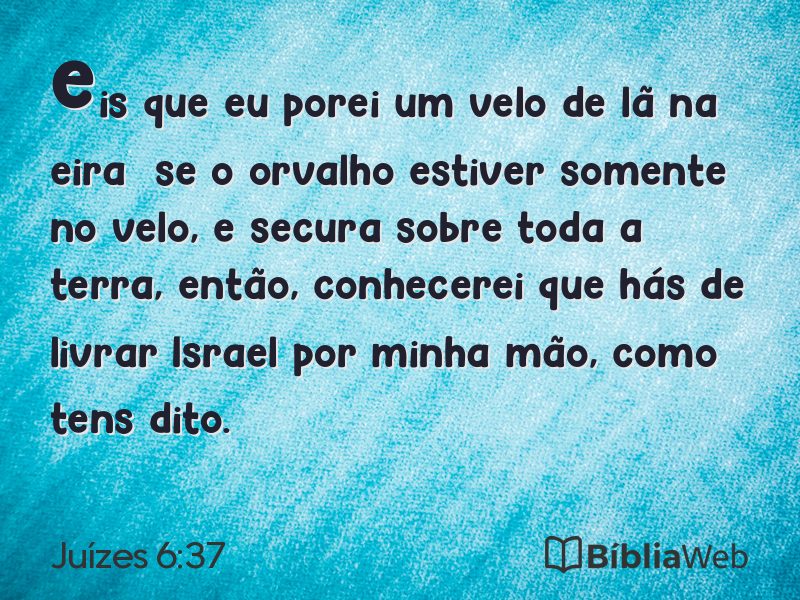 Juízes 6:37 em imagem para compartilhar