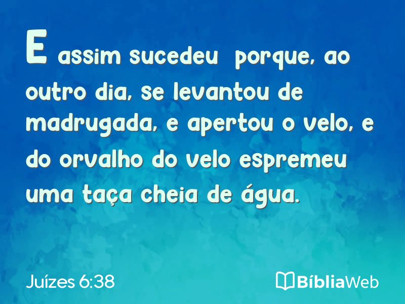 Juízes 6:38 em imagem para compartilhar