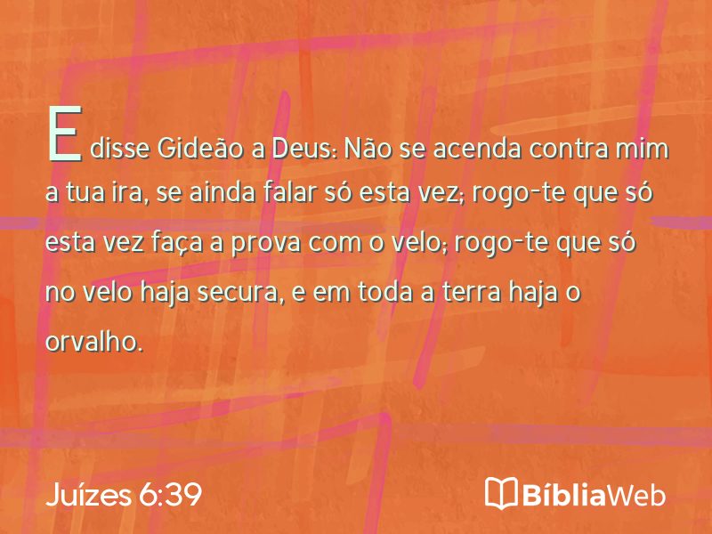 Juízes 6:39 em imagem para compartilhar