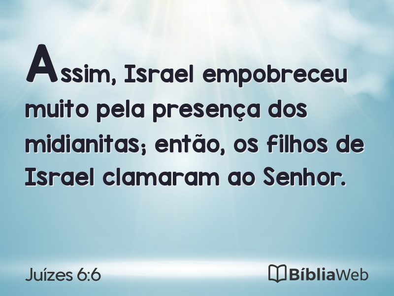 Juízes 6:6 em imagem para compartilhar
