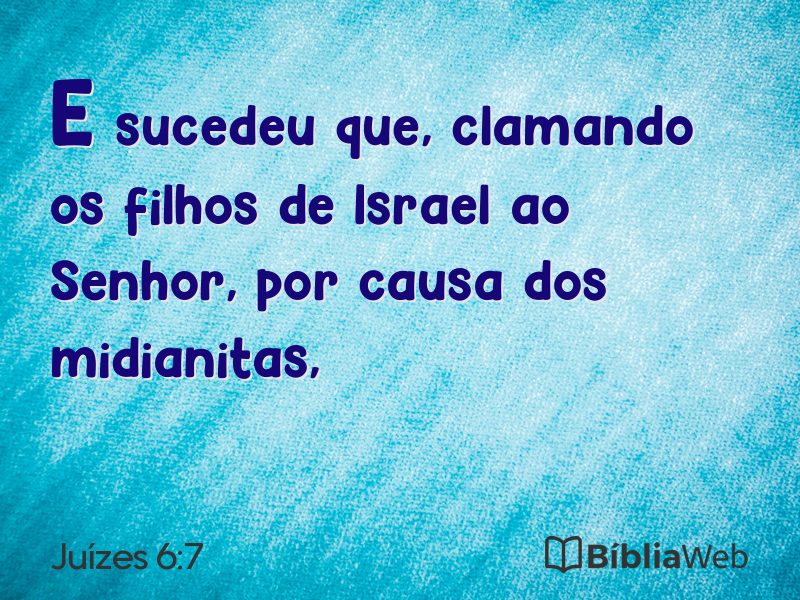 Juízes 6:7 em imagem para compartilhar