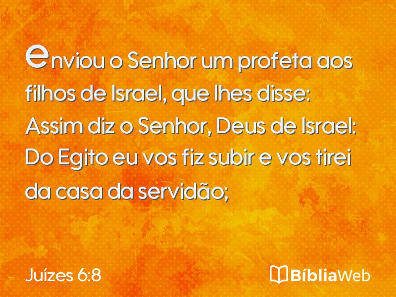 Juízes 6:8 em imagem para compartilhar