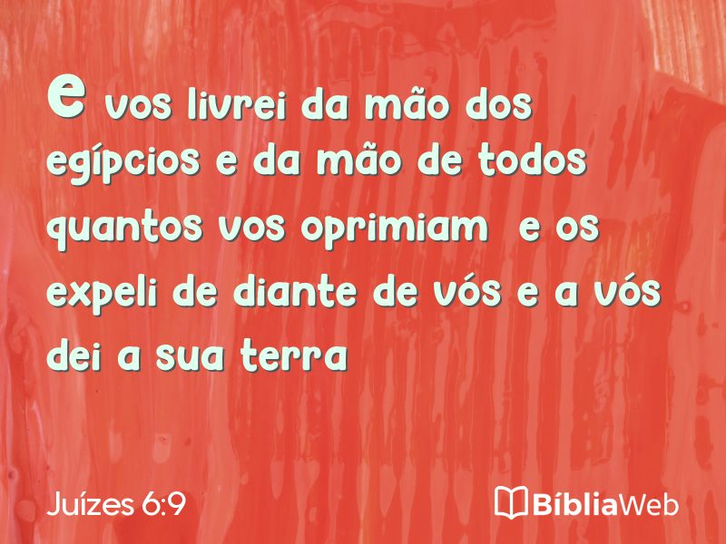 Juízes 6:9 em imagem para compartilhar