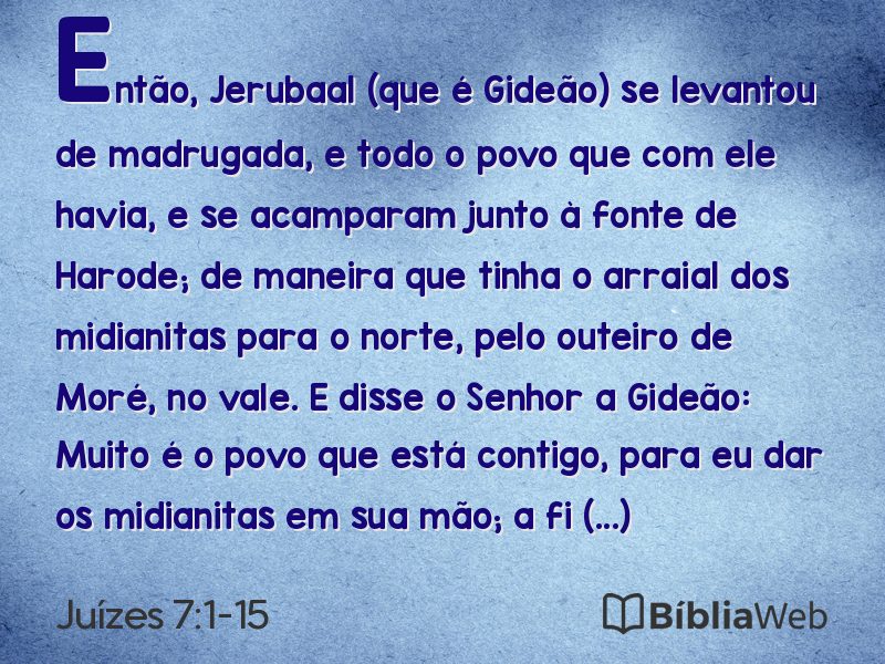 Juízes 7:1-15 em imagem para compartilhar