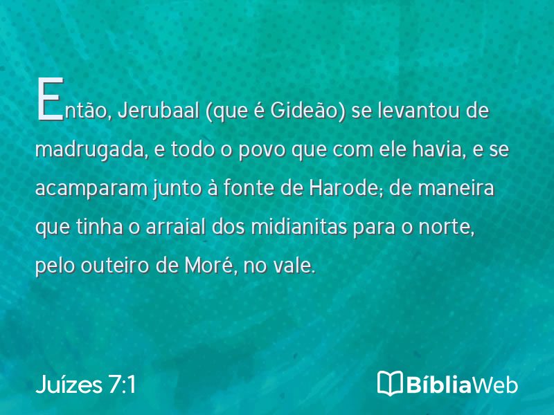 Juízes 7:1 em imagem para compartilhar