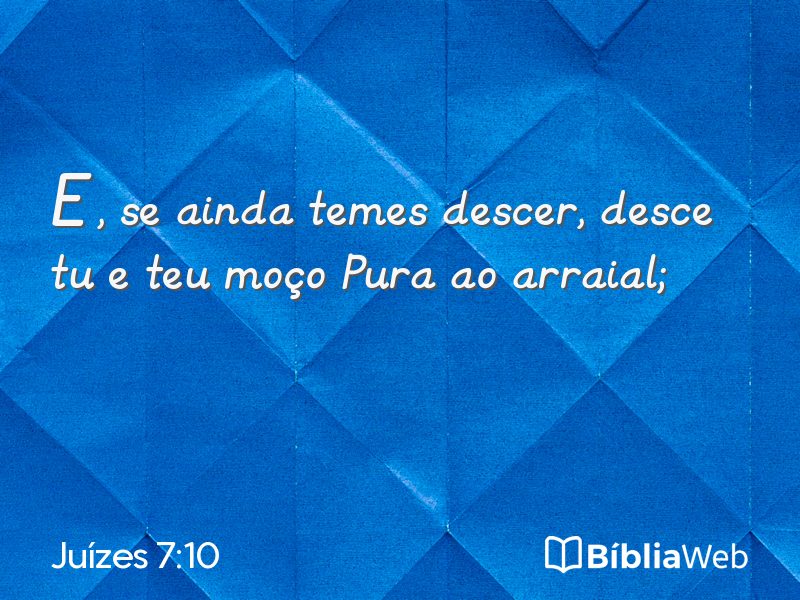 Juízes 7:10 em imagem para compartilhar