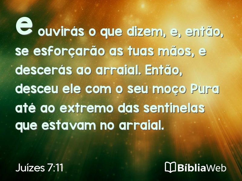 Juízes 7:11 em imagem para compartilhar
