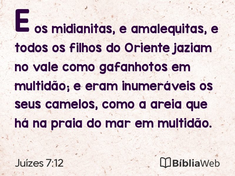 Juízes 7:12 em imagem para compartilhar