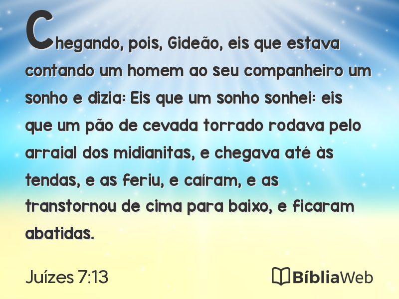 Juízes 7:13 em imagem para compartilhar