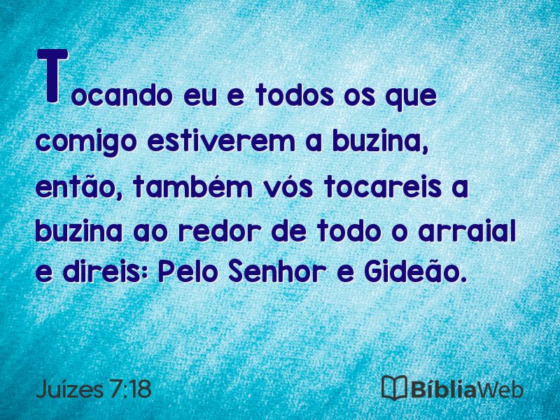 Juízes 7:18 em imagem para compartilhar
