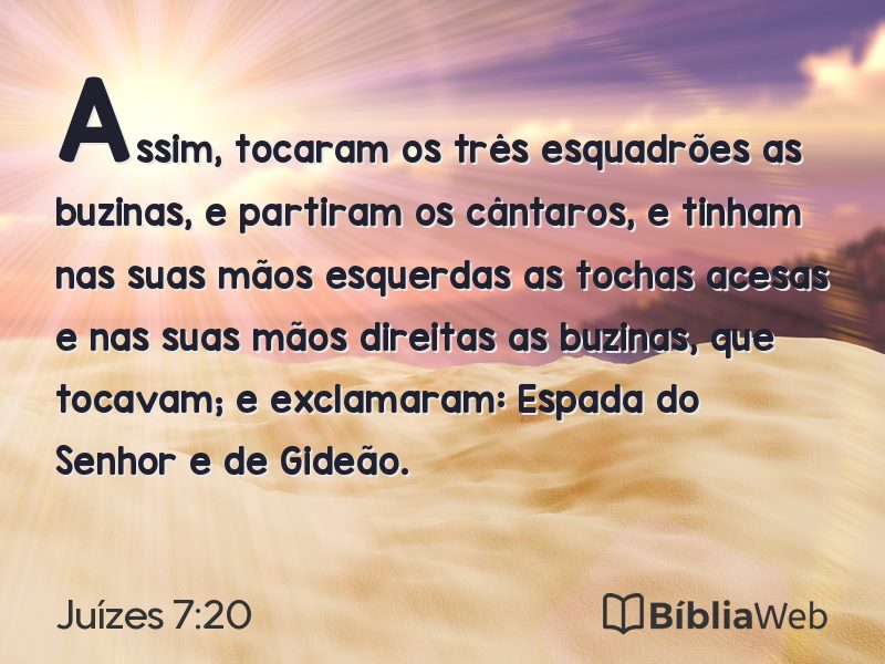 Juízes 7:20 em imagem para compartilhar