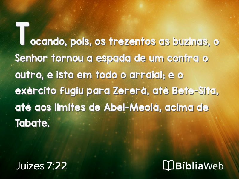 Juízes 7:22 em imagem para compartilhar