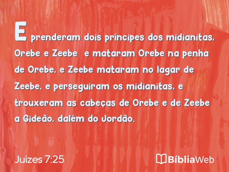 Juízes 7:25 em imagem para compartilhar