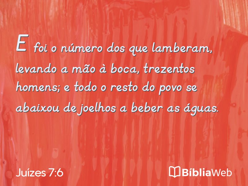 Juízes 7:6 em imagem para compartilhar