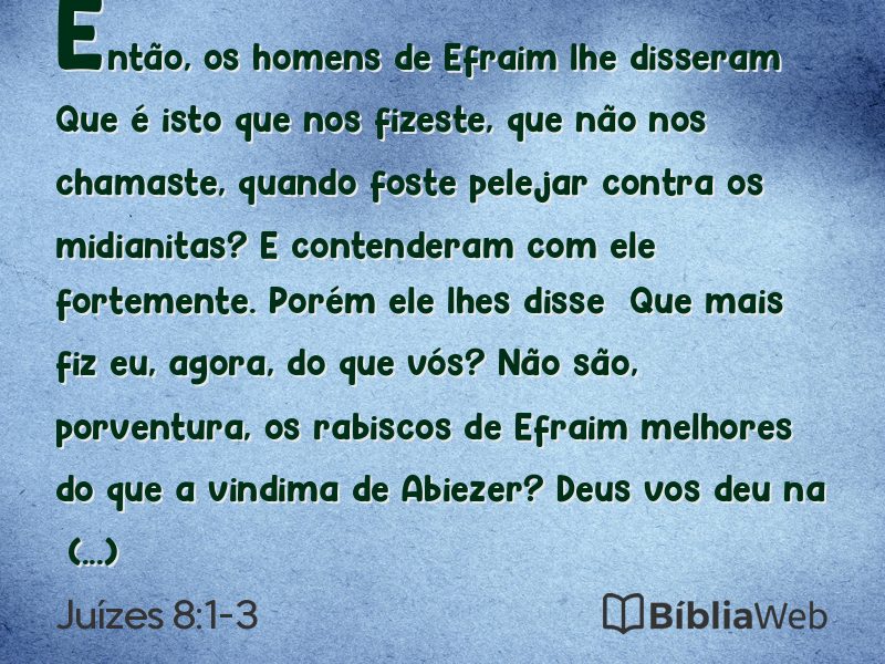 Juízes 8:1-3 em imagem para compartilhar