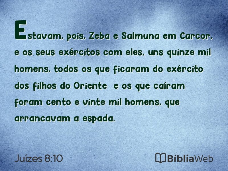 Juízes 8:10 em imagem para compartilhar