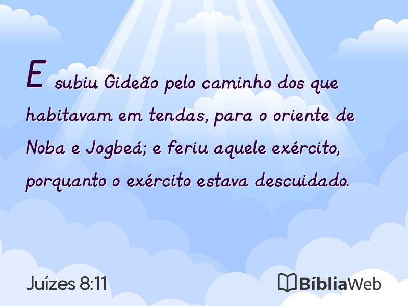 Juízes 8:11 em imagem para compartilhar