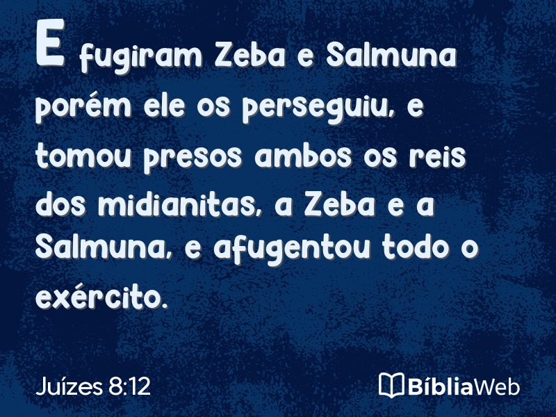 Juízes 8:12 em imagem para compartilhar