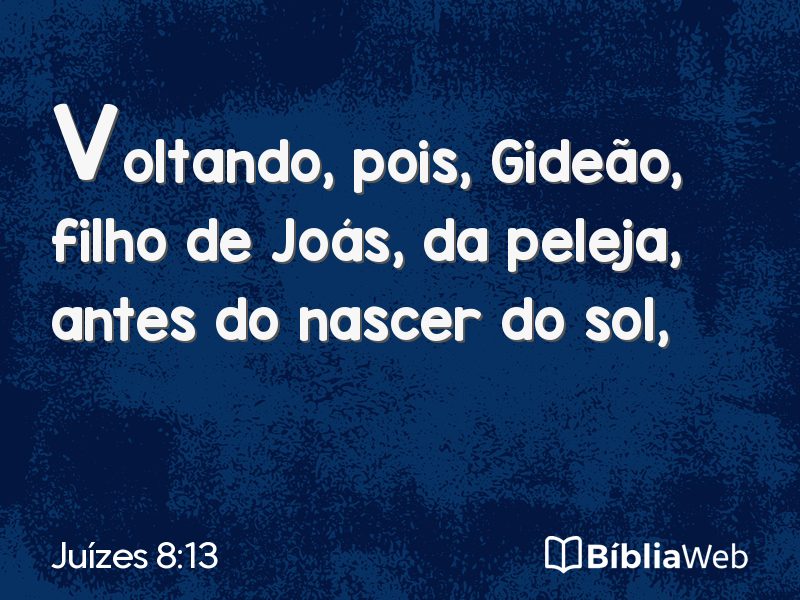 Juízes 8:13 em imagem para compartilhar