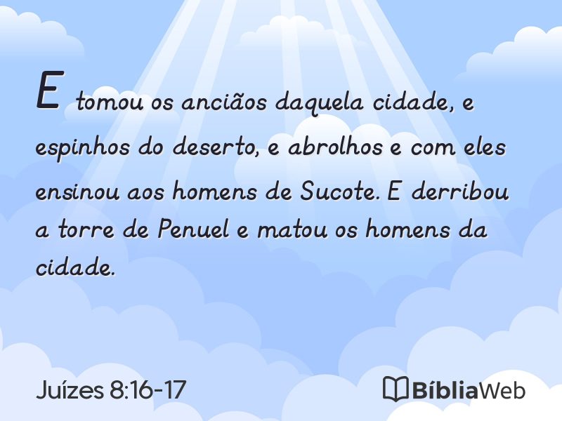 Juízes 8:16-17 em imagem para compartilhar