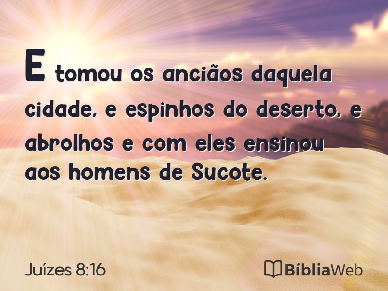Juízes 8:16 em imagem para compartilhar