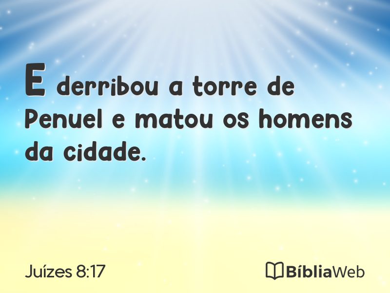 Juízes 8:17 em imagem para compartilhar