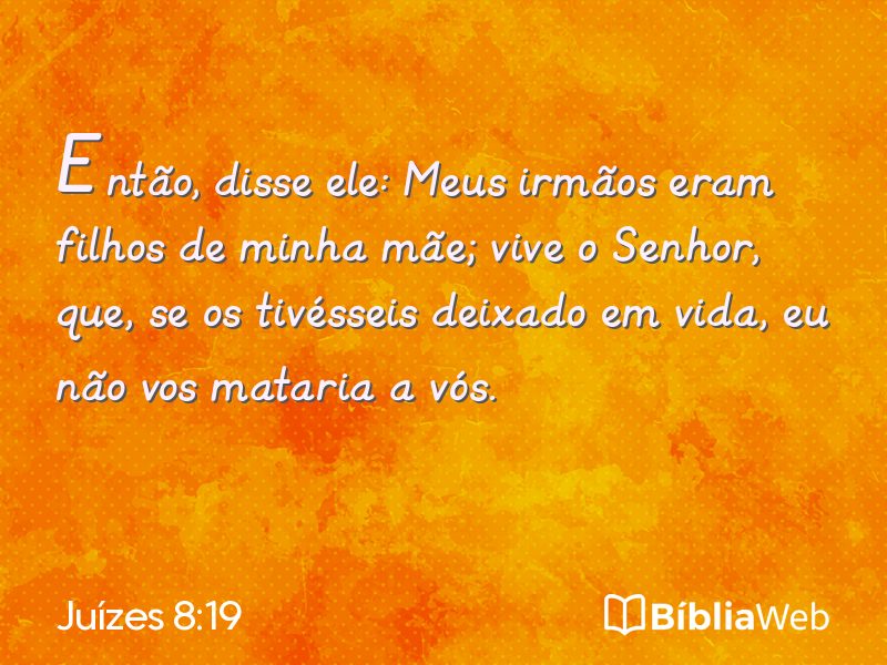 Juízes 8:19 em imagem para compartilhar