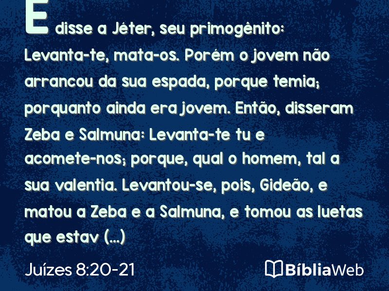 Juízes 8:20-21 em imagem para compartilhar