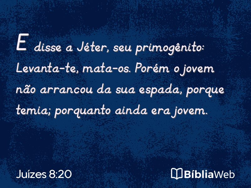 Juízes 8:20 em imagem para compartilhar