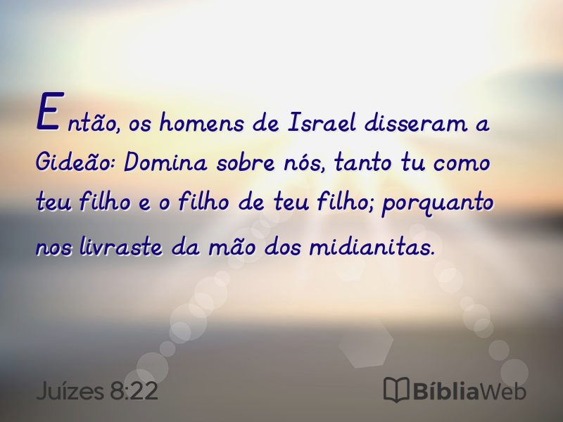 Juízes 8:22 em imagem para compartilhar
