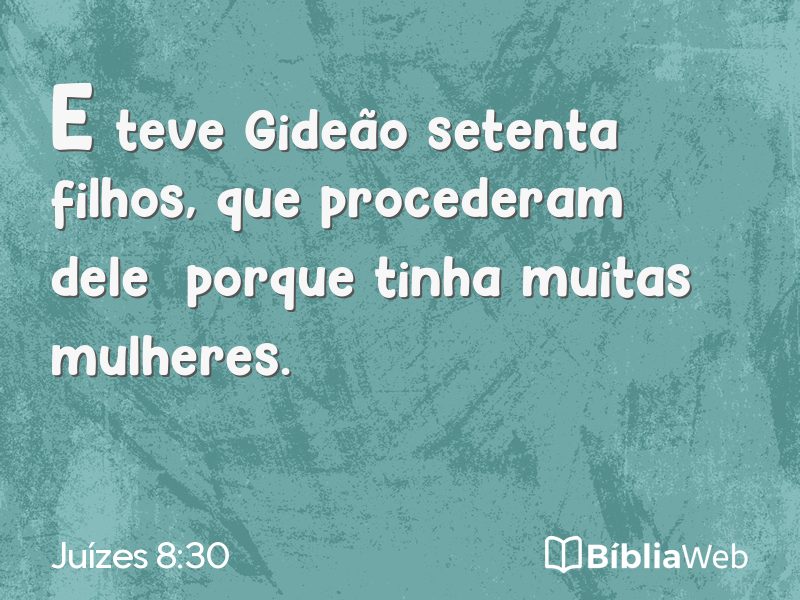 Juízes 8:30 em imagem para compartilhar