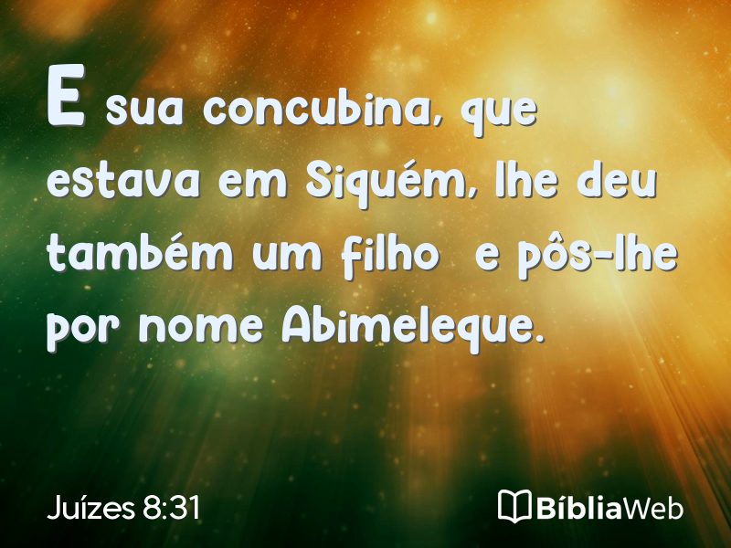 Juízes 8:31 em imagem para compartilhar