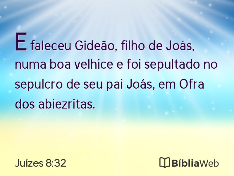 Juízes 8:32 em imagem para compartilhar
