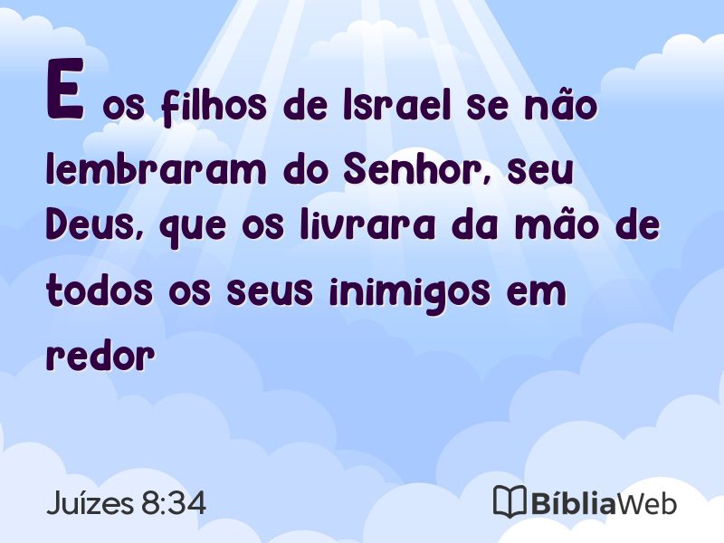 Juízes 8:34 em imagem para compartilhar