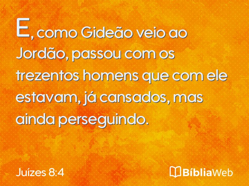 Juízes 8:4 em imagem para compartilhar