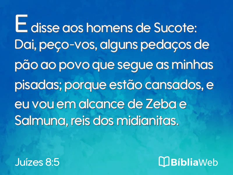 Juízes 8:5 em imagem para compartilhar