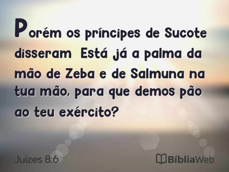 Juízes 8:6 em imagem para compartilhar
